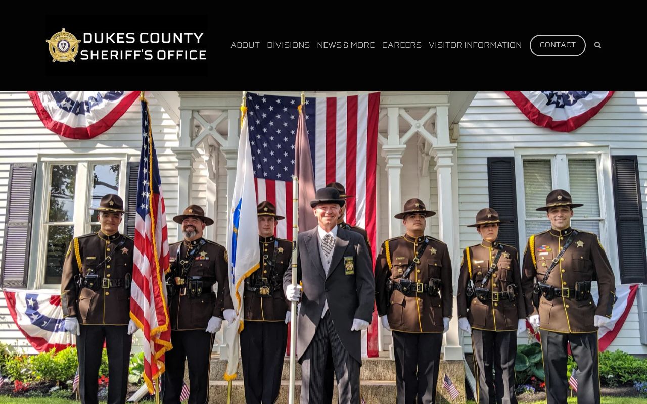 Dukes County warrant records: sheriff's office service divisions listed on the official DCSO homepage